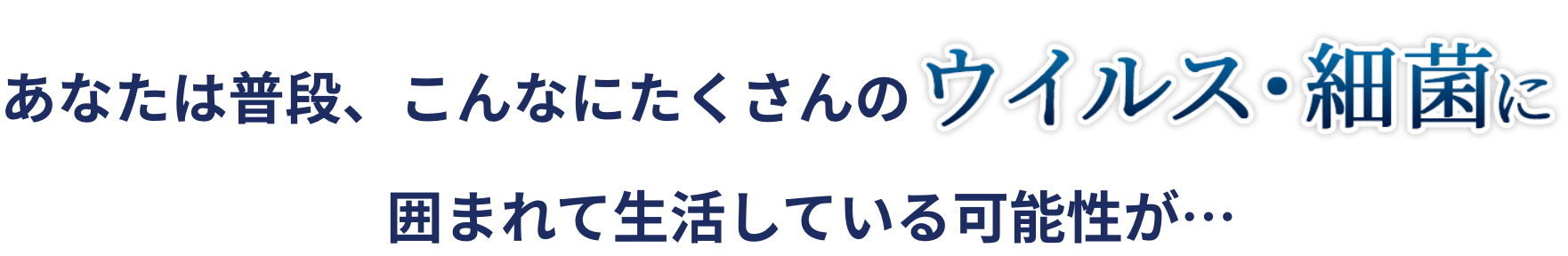 Kirei あなたは普段、こんなにたくさんのウイルス・細菌に囲まれて生活している可能性が・・・